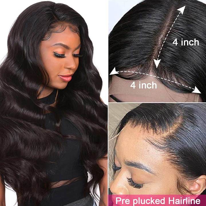 14A 4x4 Closure Wigs Body Wave